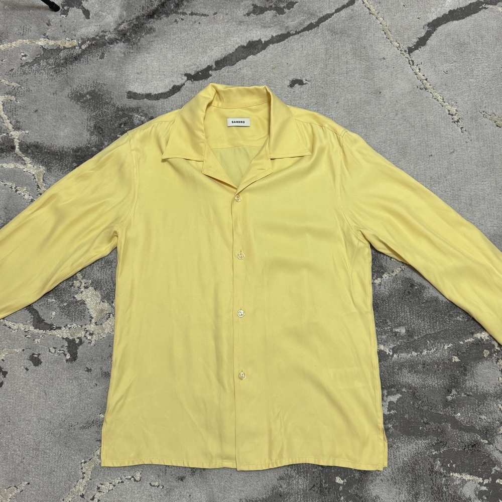 Sandro Men's Yellow Casual Button Shirt